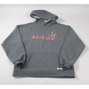 Disneyland Hoodie Women Size S Gray Mickey Mouse Pullover Established 55 Graphic